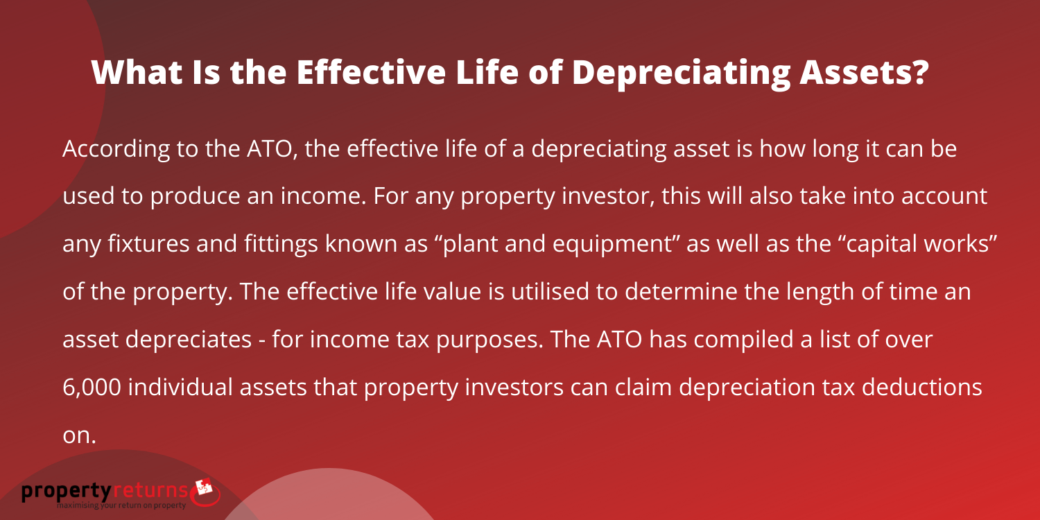 effective life of depreciating assets description