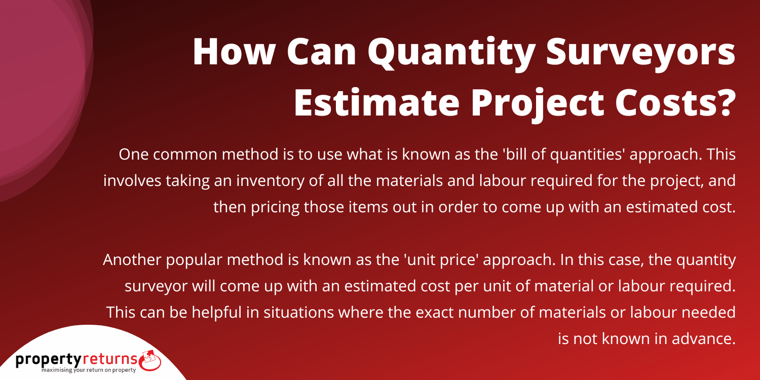 quantity surveyor estimating costs
