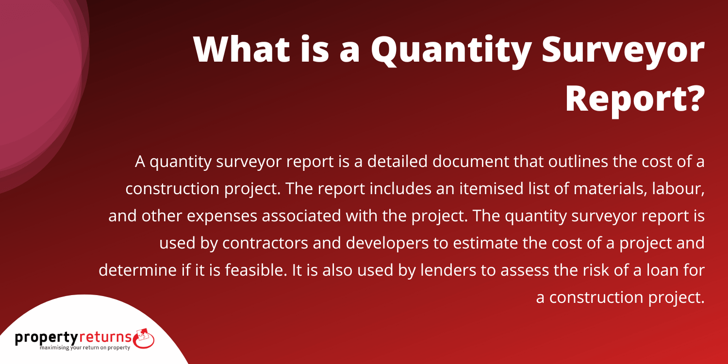 what is a quantity surveyor report?